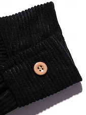 preiswerte Lässige Jacken-Herren Hemdjacke Cordjacke Freizeitjacke Urlaub Täglich Atmungsaktiv Tasche Frühling Herbst Einfach Mode Klassisch Revers Regulär Schwarz Braun Beige Jacken