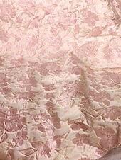 preiswerte Cocktailkleider-A-Linie Knöchellänge Cocktailkleider Partykleider Elegant Vintage Halbarm V Ausschnitt Hochzeit Formell Jacquard mit Blumenmuster Schlitz Tasche