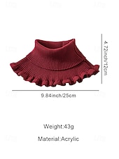 abordables Foulards pour femmes-Col côtelé en acrylique de Noël pour femme – confortable et élégant avec des bords volantés, disponible en plusieurs couleurs, parfait pour les vacances d'hiver et les occasions festives