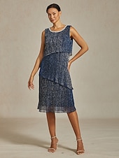 olcso Buliruhák-Női Midi ruha Váltó ruha Rakott ruha Halter ruha Elegáns Buli Előírásos Parti Esküvői vendég Koktélparty Normál Tömör szín Ujjatlan Terített nyak Sötétkék Nyár Tavasz Ősz Tél