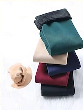 رخيصةأون جوارب نسائية-مجموعة جوارب حرارية مبطنة بالصوف للنساء، جوارب شتوية ناعمة ودافئة بألوان متعددة، هدية عيد ميلاد مريحة للطقس البارد والارتداء المنزلي