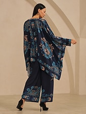 baratos calças femininas-Calças femininas de pernas largas, chiffon, estampa floral havaiana étnica, cintura elástica, casual, férias, primavera, verão, outono