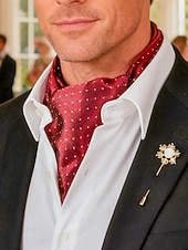 tanie Krawaty i muszki męskie-Męski szalik z imitacji jedwabiu we wzór paisley na Boże Narodzenie – świąteczny prezent, wiele kolorów, elegancki formalny styl na zimowe przyjęcia i uroczystości