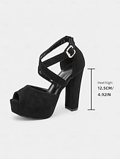Недорогие Сандалии на платформе-Женские красные замшевые босоножки на платформе с открытым носком и перекрещивающимися ремешками на высоком каблуке для ночных вечеринок &amp;клубная одежда