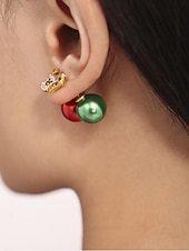 tanie Kolczyki damskie-Damskie Kolczyki w kształcie obręczy Stop Święta Moda Zaokrąglony