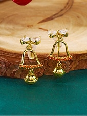 halpa Naisten korvakoru-Naisten jouluiset rusettikorvakorut kimaltelevalla punaisella viimeistelyllä, juhlava lomakoru joulujuhliin, lahjaidea