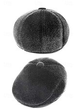 voordelige Herenhoeden-Voor heren Fedora Hoed Zwart Donker Grijs Polyesteri Nepbont Warm Vintage Stijlvol Herfst Winter