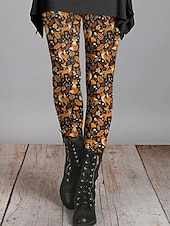 זול אומנות ועיצוב הדפסה-בגדי ריקוד נשים חותלות חופשה וינטאג' סגנון אתני באורך מלא מותניים גבוהים פרחוני גראפי מופשט הדפסת תלת מימד ייבוש מהיר נשימה רך סטרצ'י (נמתח) יומי בית בָּחוּץ פול חום כהה ורוד מסמיק חום אביב סתיו חורף