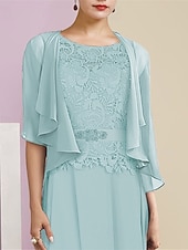 economico impacchi della madre-scialli per ospiti di nozze avvolgere le donne impacchi per la madre puro elegante chiffon a mezza manica impacchi da sposa con balze per la festa primaverile&amp;amp; estate