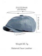 olcso Női kalapok-férfi karácsonyi műbőr sapka – stílusos piros, barna, fekete és szürke lapos sapka – meleg téli sapka férfiaknak – divatos ünnepi kiegészítő karácsonyi ünnepségekre