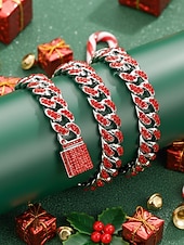 Недорогие Мужские украшения-мужское рождественское ожерелье с камнями из сплава и циркония, разных цветов, идеально подходит для праздничного образа и в качестве подарка