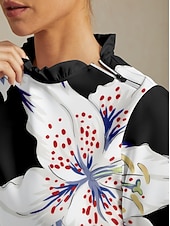 abordables Sudadera y ropa de abrigo-Mujer Sudadera con capucha Negro Manga Larga Camiseta Ropa de golf para damas Ropa Trajes Ropa Ropa