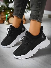 Zapatillas deportivas rojas con forro polar para mujer: zapatillas para correr cálidas y transpirables para invierno, Navidad, viajes y ropa informal. abordables Zapatos de Navidad para Mujeres-Zapatillas deportivas rojas con forro polar para mujer: zapatillas para correr cálidas y transpirables para invierno, Navidad, viajes y ropa informal.