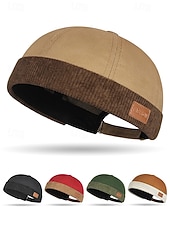 billige Damehatter-Julegavelue til menn, flerfarget polyestermateriale med ribbestrikkdetaljer, stilig vintertilbehør for fritidsklær og høytidssamlinger