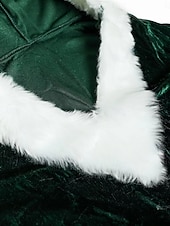 billige Julekjoler-Julekvinne Mini Kjole A-Linje Kjole Casual Daglig Regulær Passform Enfarget 3/4 Lengde Ermel V Utringning Rød Grønn Høst Vinter