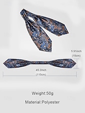 tanie Krawaty i muszki męskie-Męski szalik z imitacji jedwabiu we wzór paisley na Boże Narodzenie – świąteczny prezent, wiele kolorów, elegancki formalny styl na zimowe przyjęcia i uroczystości