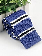 levne Pánské kravaty a motýlky-Pánská pletená pruhovaná kravata - stylová tkaná vánoční kravata s červenými, bílými a černými pruhy pro sváteční večírky a slavnostní příležitosti