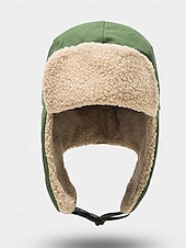 abordables Chapeaux pour hommes-Chapeau de trappeur d&#039;hiver pour homme avec cache-oreilles, casquette d&#039;aviateur doublée de sherpa chaude, chapeau de neige coupe-vent pour la chasse et le ski en plein air