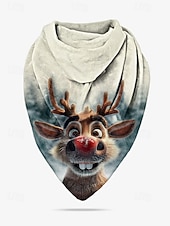 abordables Accessoires de Noël-Écharpe de Noël à imprimé chat pour femme, cache-cou triangle rouge douillet avec motif chaton et bonnet de Père Noël, châle d&#039;hiver doux pour fêtes et cadeaux de fin d&#039;année