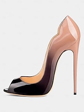 preiswerte Peep Toe Pumps-Damen Pumps mit goldenem Peep Toe und hohem Absatz, elegante Partyschuhe mit metallischem Stilettoabsatz für Weihnachtsfeiern, Abendveranstaltungen &amp;formelle Anlässe