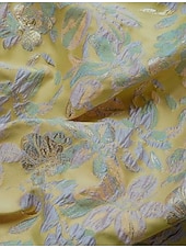 baratos Vestidos de Festa em A-Linha A Longo Vestidos de noite Vestido de Baile Vestido formal Elegante Vintage Manga Curta Colarinho de Camisa Casamento Formal Fibra Sintética com Estampa floral Fenda Bolsos