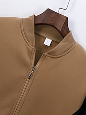 Недорогие Повседневные куртки-Муж. Легкая куртка Повседневная куртка Повседневные на открытом воздухе Карман Весна Осень Контрастных цветов Уличный стиль Стиль Воротник-стойка Обычная