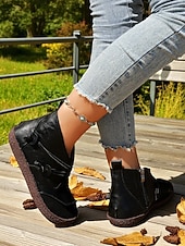 cheap Ankle Boots-Women's Vintage Coffee Faux Leather Booties with Side Zipper – Comfortable Ankle Boots for Casual Wear, Outdoor Walks and Everyday Outfits
