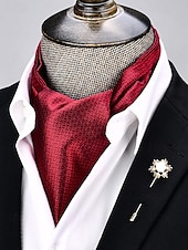 tanie Krawaty i muszki męskie-Męski szalik z imitacji jedwabiu we wzór paisley na Boże Narodzenie – świąteczny prezent, wiele kolorów, elegancki formalny styl na zimowe przyjęcia i uroczystości