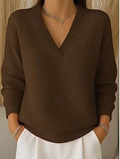 preiswerte Einfarbiges T-Shirt-Damen Hemd Elegant Vintage Täglich Blau Rosa Wein Braun Grün Frühling Herbst Winter