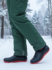  Damskie, zielone, wodoodporne, wsuwane buty zimowe z ciepłą, polarową podszewką – wytrzymałe, antypoślizgowe buty do ogrodu i chodzenia na świeżym powietrzu