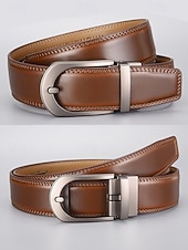 preiswerte Herrengürtel-Herrengürtel aus echtem Leder mit automatischer Schnalle, klassischer Business-Casual-Kleiderbund, stilvolles Geschenk für Weihnachten, Arbeit und Alltag