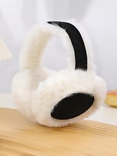 abordables Boucle d&amp;#39;oreille pour femme-Cache-oreilles de Noël en fausse fourrure pour femme, design pliable, bandeau multi-matières pour l'hiver, accessoire confortable et élégant pour le temps froid