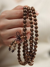 abordables Bijoux pour hommes-Bracelet de perles en bois multicouche pour homme, bracelet de prière mala vintage, bijoux fantaisie multicolores, cadeau de Noël unique pour un usage quotidien et les fêtes