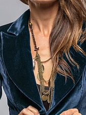 economico Blazer e Completi-Per donna Blazer Blazer di velluto Confortevole Tasca Moda Semplice Feste Festa / Sera Casuale Corto Regolare Collo ripiegato Vestibilità regolare Manica Lunga Capispalla blu navy Nero Vino Primavera