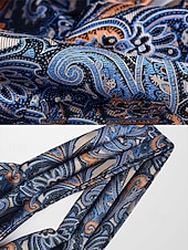 tanie Krawaty i muszki męskie-Męski szalik z imitacji jedwabiu we wzór paisley na Boże Narodzenie – świąteczny prezent, wiele kolorów, elegancki formalny styl na zimowe przyjęcia i uroczystości