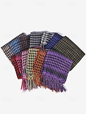 preiswerte Weihnachtsaccessoires-Weihnachtsschal für Herren – weiche, stylische und warme karierte Schals in mehreren Farben für Winterferien, Freizeitkleidung und Partys im Freien