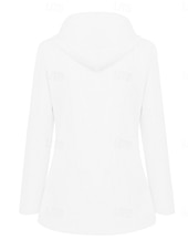 economico Cappotti Invernali-Per donna Giacca Casual Giacca con Cappuccio Impermeabile Caldo Tasca Bottoni Foderato in pile Casual Semplice Vacanza Streetwear Casuale Abbigliamento quotidiano Monopetto Regolare Collo ripiegato