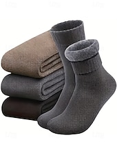 economico Guanti da uomo-calzini da uomo foderati in pile di cotone: calzini termici caldi e morbidi per l'inverno, le attività all'aperto e il comfort quotidiano