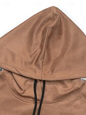 cheap Graphic shop Sweatshirts &amp; Hoodies-Women&#039;s Pullover Hoodie Sweatshirt Plaid Vintage Casual Long Sleeve Hooded Regular Tops Street Casual Sports Drawstring Patchwork Pink Army Green Dark Gray Beige Coffee Fall Winter