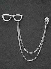 Недорогие Мужские галстуки и бабочки-Мужские рождественские булавки для воротника из сплава – элегантные дизайны в виде оленей с золотыми цепочками, идеально подходят для праздничных вечеринок, торжеств и зимних праздников