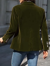 نسائي سترة بليزرات مخملية مريح Buttons موضة سهل رسمي الأماكن المفتوحة عادية طوي عادي كم طويل ملابس خارجية أسود أحمر أزرق الخريف الشتاء رخيصةأون بليزر وبدلات-نسائي سترة بليزرات مخملية مريح Buttons موضة سهل رسمي الأماكن المفتوحة عادية طوي عادي كم طويل ملابس خارجية أسود أحمر أزرق الخريف الشتاء