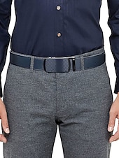 baratos Cintos Masculinos-cinto masculino de couro genuíno com fivela automática, cós elegante e ajustável em várias cores, acessório durável para negócios e casual, presente de Natal perfeito