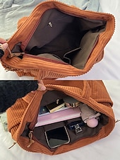 billiga Hand- och toteväskor-Dammanchesterväska, stor kapacitet, avslappnad vintage-axelväska, lättviktig shoppingväska för resor och arbete för damer