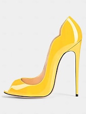 preiswerte Peep Toe Pumps-Damen Pumps mit goldenem Peep Toe und hohem Absatz, elegante Partyschuhe mit metallischem Stilettoabsatz für Weihnachtsfeiern, Abendveranstaltungen &amp;formelle Anlässe