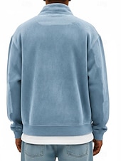 Herren Pullover Sweatshirt Reißverschluss-Polo Urlaub Straße Reißverschluss Langarm Mode Basic Einfarbig Einfach Mode Herbst Frühling & Herbst Ganzjahres Bequeme Passform Schwarz Rosa Armeegrün preiswerte Klassisches Poloshirt für Herren-Herren Pullover Sweatshirt Reißverschluss-Polo Urlaub Straße Reißverschluss Langarm Mode Basic Einfarbig Einfach Mode Herbst Frühling & Herbst Ganzjahres Bequeme Passform Schwarz Rosa Armeegrün