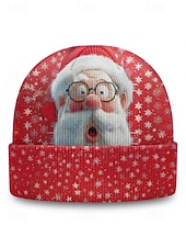 halpa Naisten hatut-Miesten jouluinen pipo – joulupukki- ja piparkakkuaiheinen, mukavasta neulotusta materiaalista, täydellinen juhlapyhiin, talviretkiin ja joululahjoiksi