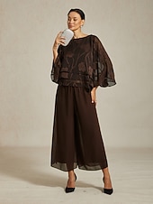 abordables pantalones de vestir de mujer-Mujer Fresco Vacaciones Clásico Medio corto Media cintura Cintura elástica Elegante Moda Elástico Oficina Formal Uso Diario Marrón Verano Primavera Otoño