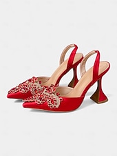 tanie Sandały na obcasie z odkrytymi piętami-damskie złote zdobione szpilki typu slingback z kryształkami na koktajlowe przyjęcie &amp;wydarzenia formalne