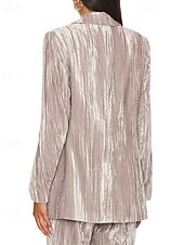 Dam Kavaj Sammetsblazers Håller värmen Bekväm Rynkad Ficka Knappar Elegant Retro Ensfärgat Formell Semester Gata Ledigt Normal Hakslag Normal Långärmad Ytterkläder Svart Vit Vin Höst Vinter billiga Damytterkläder-Dam Kavaj Sammetsblazers Håller värmen Bekväm Rynkad Ficka Knappar Elegant Retro Ensfärgat Formell Semester Gata Ledigt Normal Hakslag Normal Långärmad Ytterkläder Svart Vit Vin Höst Vinter