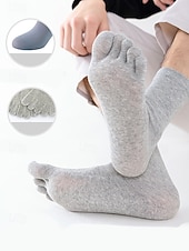 Недорогие Мужские перчатки-мужские носки из чистого хлопка – дышащие, удобные и стильные носки для повседневной носки и активного образа жизни, доступны в разных цветах